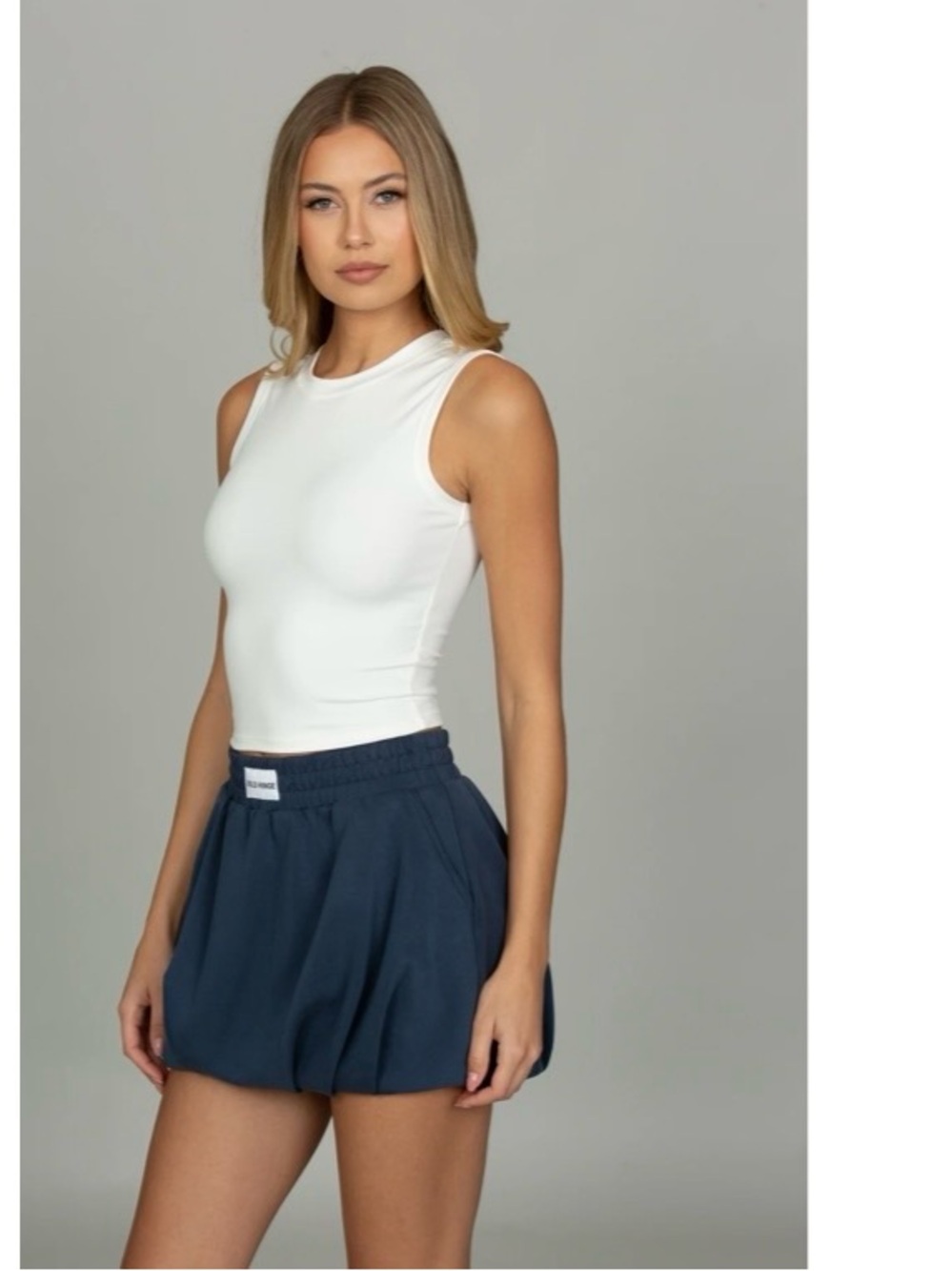 Gold Hinge STONE NAVY LUXESOFT BUBBLE SKIRT small